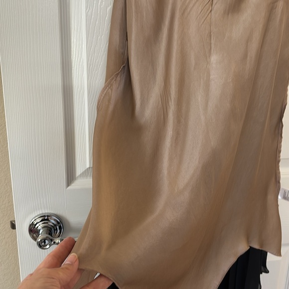 BCBGMAXAZRIA BLACK ASYMMETRICAL TULLE MAXI DRESS- SIZE 4 - Picture 15 of 17